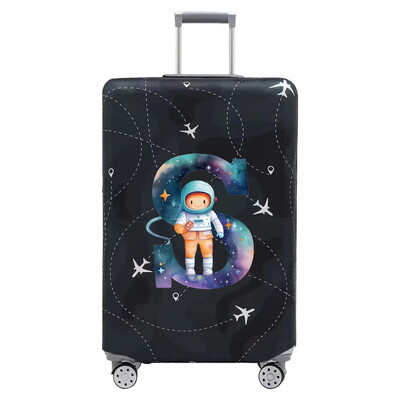 Csomagvédő vastag, rugalmas csomagvédő huzatok Print Astronaut sorozat 18-32 hüvelykes bőröndhuzatokhoz, utazási kiegészítőkhöz