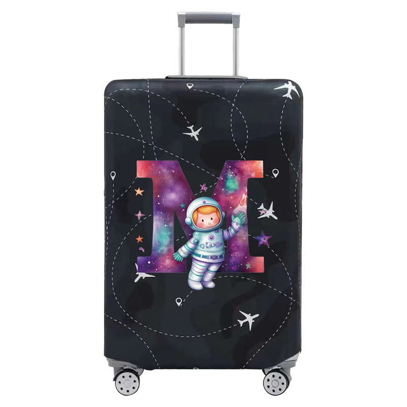 Csomagvédő vastag, rugalmas csomagvédő huzatok Print Astronaut sorozat 18-32 hüvelykes bőröndhuzatokhoz, utazási kiegészítőkhöz