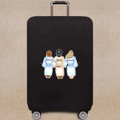 2024 m. Kelionių aksesuarai Bagažo dėklas Lagaminas Apsauginis dangtelis Bride Pattern Series Elastinis Apsauginis nuo dulkių Taikykite 18''-32'' lagaminą
