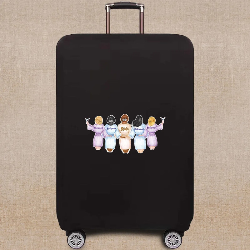 2024 m. Kelionių aksesuarai Bagažo dėklas Lagaminas Apsauginis dangtelis Bride Pattern Series Elastinis Apsauginis nuo dulkių Taikykite 18''-32'' lagaminą