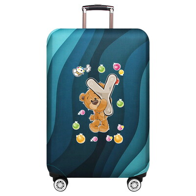 Husă de protecție elastică groase pentru bagaje Husă de praf Costum de valiză anti-zgârieturi pentru geanta de 18-32 inci Accesorii de călătorie cu model de urs