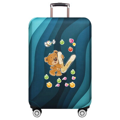 Husă de protecție elastică groase pentru bagaje Husă de praf Costum de valiză anti-zgârieturi pentru geanta de 18-32 inci Accesorii de călătorie cu model de urs