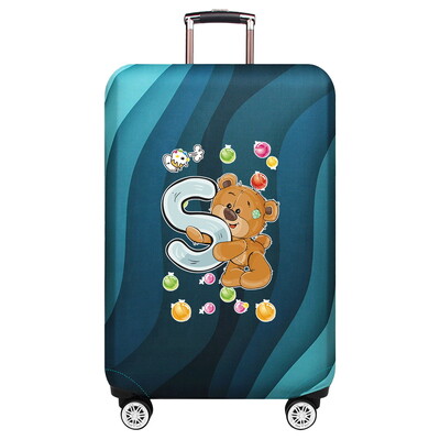 Husă de protecție elastică groase pentru bagaje Husă de praf Costum de valiză anti-zgârieturi pentru geanta de 18-32 inci Accesorii de călătorie cu model de urs