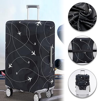 Κάλυμμα βαλίτσας ταξιδιού Luggage Stretch Υφασμάτινα Προστατευτικά Καλύμματα Θήκη αποσκευών Cove για Βαλίτσες 18-28 ιντσών Floral Letter σειρά