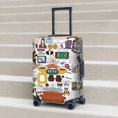 Draugai TV laida Spausdinti lagamino viršelis Kelionės kruizinės kelionės atostogos Elastinė bagažo dėklo apsauga