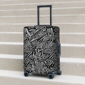 Kryt na kufor s geometrickou potlačou, geometrické tvary, plavba, dovolenka, užitočné doplnky na batožinu, chránič