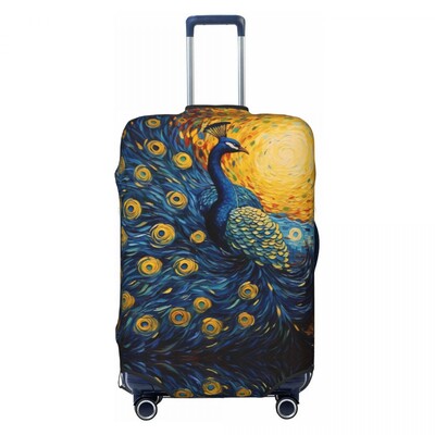 Festés páva bőröndhuzat színes állati körutazás utazás repülés Strectch poggyásztok védelme