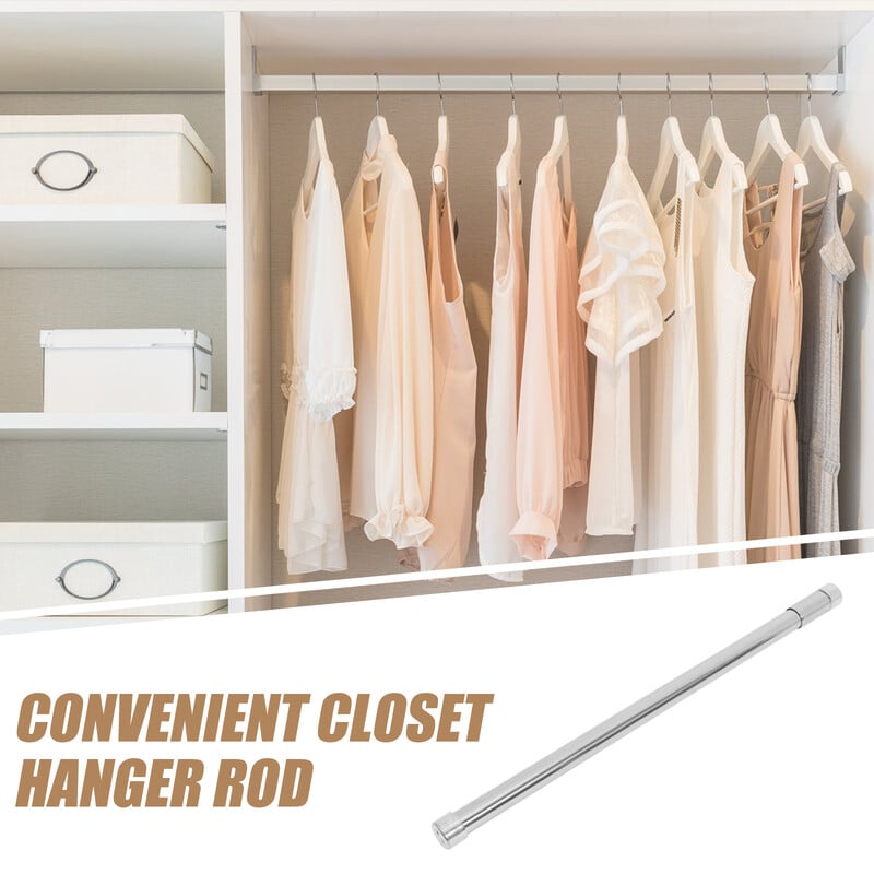Tijă retractabilă pentru îmbrăcăminte Tijă telescopică din metal, stâlp pentru agățat, uscător de haine, tijă pentru perdele pentru dormitor, stâlp pentru umeraș pentru garderobă
