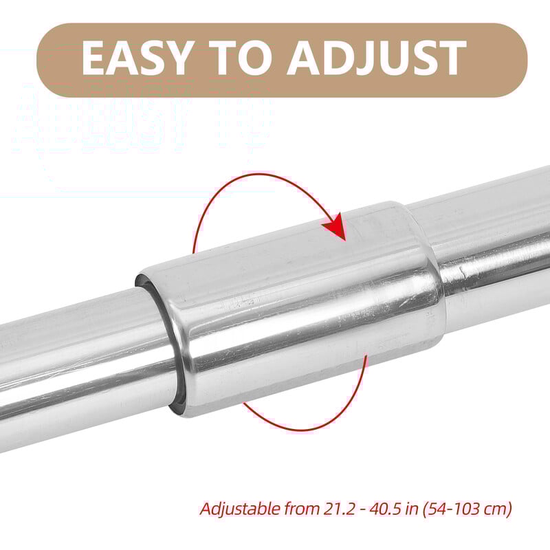 Tijă retractabilă pentru îmbrăcăminte Tijă telescopică din metal, stâlp pentru agățat, uscător de haine, tijă pentru perdele pentru dormitor, stâlp pentru umeraș pentru garderobă