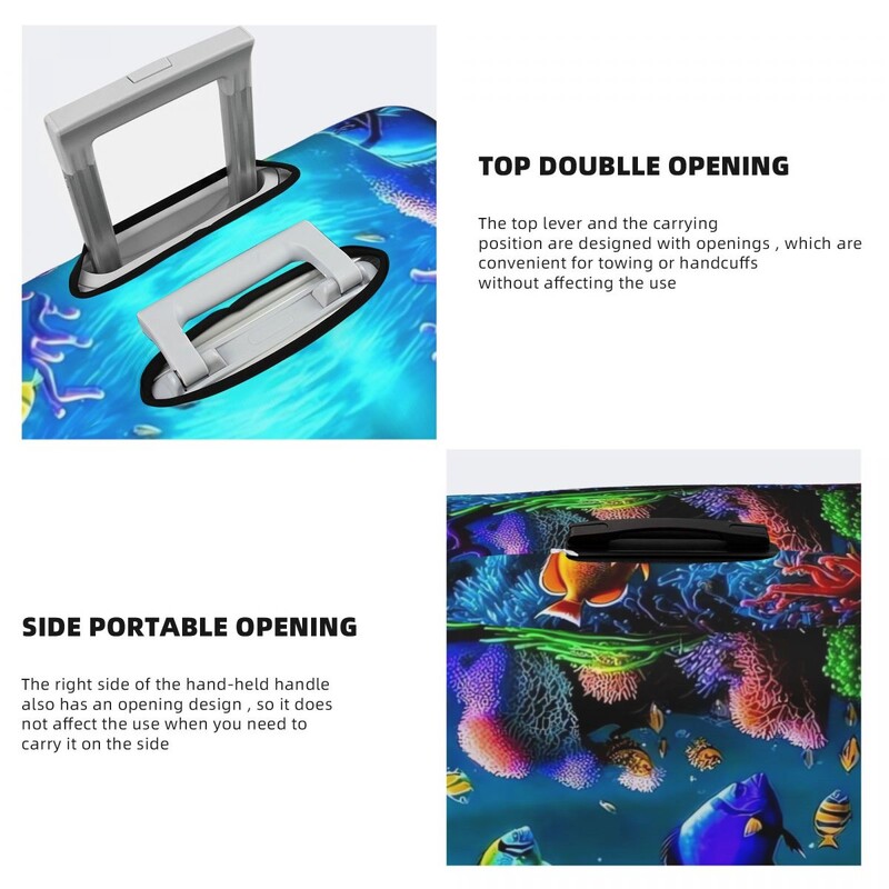 Povandeninis lagamino dangtis Jūros gyvūnų spausdinimas Linksmas kruizas Kelionės apsauga Bagažo reikmenys Atostogos