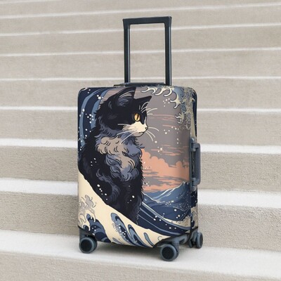 The Great Wave bőröndhuzat macska állatutazás repülésre nyújtható poggyászkiegészítő védő