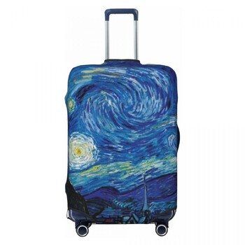 Abstract Galaxy Suitcase Cover Flight Vincent Van Gogh Starry Night Еластичен куфар за багаж Бизнес протектор