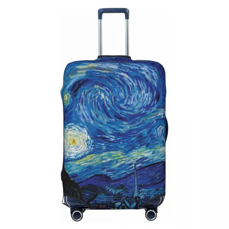 Abstraktný obal na kufor s galaxiou, let, Vincent van Gogh, hviezdna noc, elastický chránič batožiny pre firmy