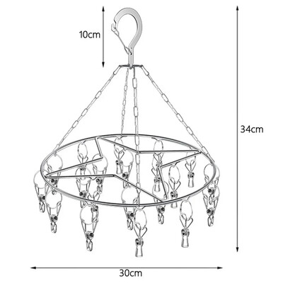 Umeraș pentru uscare haine din oțel inoxidabil Agrafe pentru suport de îmbrăcăminte rezistent la vânt Șosete prosop Sutien Aer rufe Umeraș pentru lenjerie de corp Suport șosete