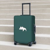 Rajzfilm macska bőröndhuzat állat aranyos praktikus utazási védelem poggyász kellékek repülés