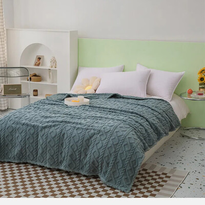 Vilnos antklodė Sušildykite žiemos lovos antklodės dvipusės karalienės antklodės užvalkalas Camping dvigulės lovos užtiesalas lovatiesė