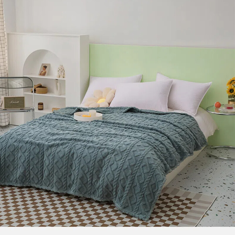 Vilnos antklodė Sušildykite žiemos lovos antklodės dvipusės karalienės antklodės užvalkalas Camping dvigulės lovos užtiesalas lovatiesė