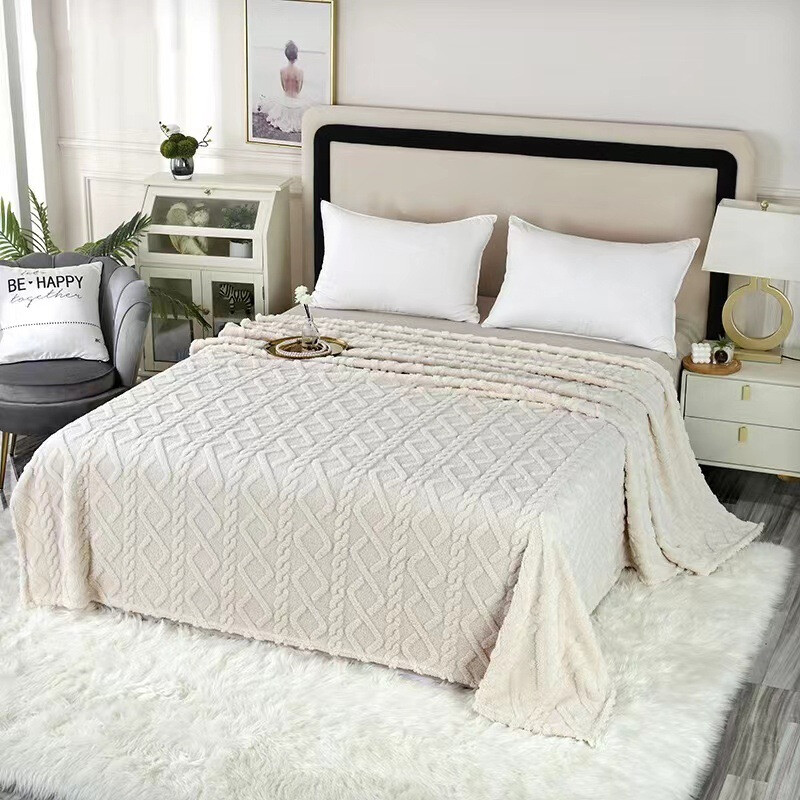 Vilnos antklodė Sušildykite žiemos lovos antklodės dvipusės karalienės antklodės užvalkalas Camping dvigulės lovos užtiesalas lovatiesė