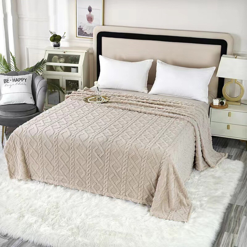 Vilnos antklodė Sušildykite žiemos lovos antklodės dvipusės karalienės antklodės užvalkalas Camping dvigulės lovos užtiesalas lovatiesė