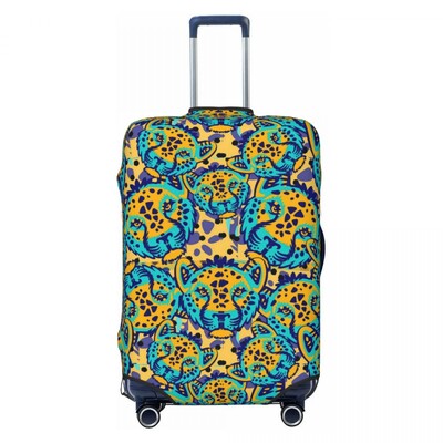 Élénk tigrisfej bőröndhuzat Absztrakt művészet utazási repülés Hasznos poggyászkiegészítők védő