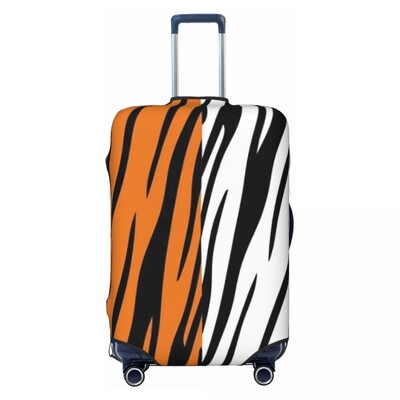 Élénk tigrisfej bőröndhuzat Absztrakt művészet utazási repülés Hasznos poggyászkiegészítők védő