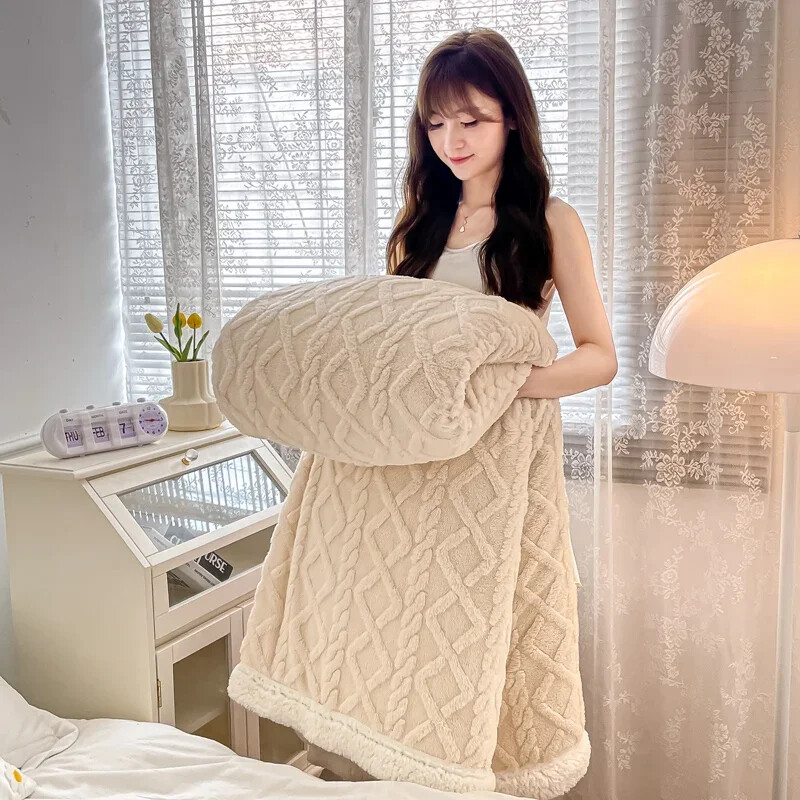 Pledinė lova antklodė Vaikams Suaugusiesiems Šiltos žieminės antklodės Storos vilnos vilnos sofos užvalkalas Antklodė Minkšta lovatiesė