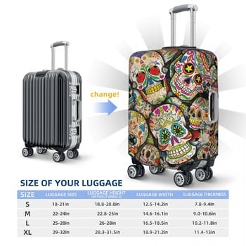 Sugar Skull κάλυμμα βαλίτσας Halloween Style Cool Travel Flight Πρακτικό αξεσουάρ αποσκευών