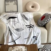 Pături nordice pentru decorarea casei Pătură de pat de flanel pentru birou, șal de pui de somn, husă de canapea de călătorie, aer condiționat prosop cuvertură de pat 담요