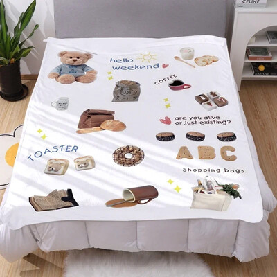 Pături nordice pentru decorarea casei Pătură de pat de flanel pentru birou, șal de pui de somn, husă de canapea de călătorie, aer condiționat prosop cuvertură de pat 담요