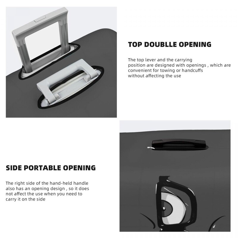 Juokingas 3D veido lagamino dangtelis Animacinis filmas „Strectch“ kruizinis kelionės apsauga Bagažo priedai atostogos