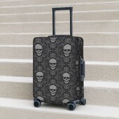 Cool Skull Doodle kufor, vintage plavba, výlet, chránič, dovolenka, zábavné puzdro na batožinu