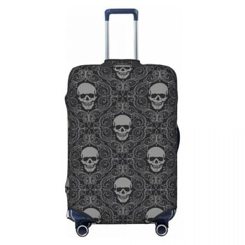 Cool Skull Doodle κάλυμμα βαλίτσας Vintage Cruise Trip Protector Διασκεδαστική θήκη αποσκευών για διακοπές