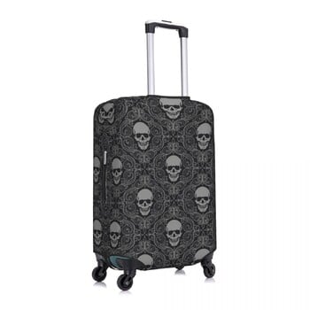 Cool Skull Doodle κάλυμμα βαλίτσας Vintage Cruise Trip Protector Διασκεδαστική θήκη αποσκευών για διακοπές