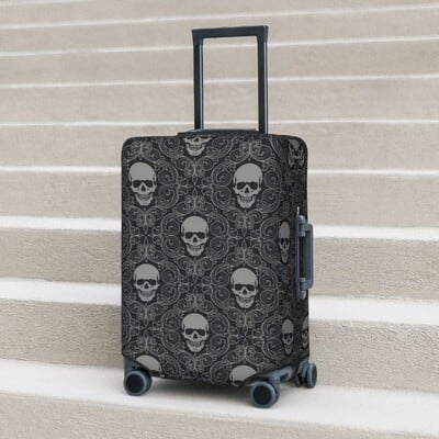 Cool Skull Doodle kufor, vintage plavba, výlet, chránič, dovolenka, zábavné puzdro na batožinu