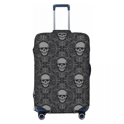 Cool Skull Doodle kufor, vintage plavba, výlet, chránič, dovolenka, zábavné puzdro na batožinu
