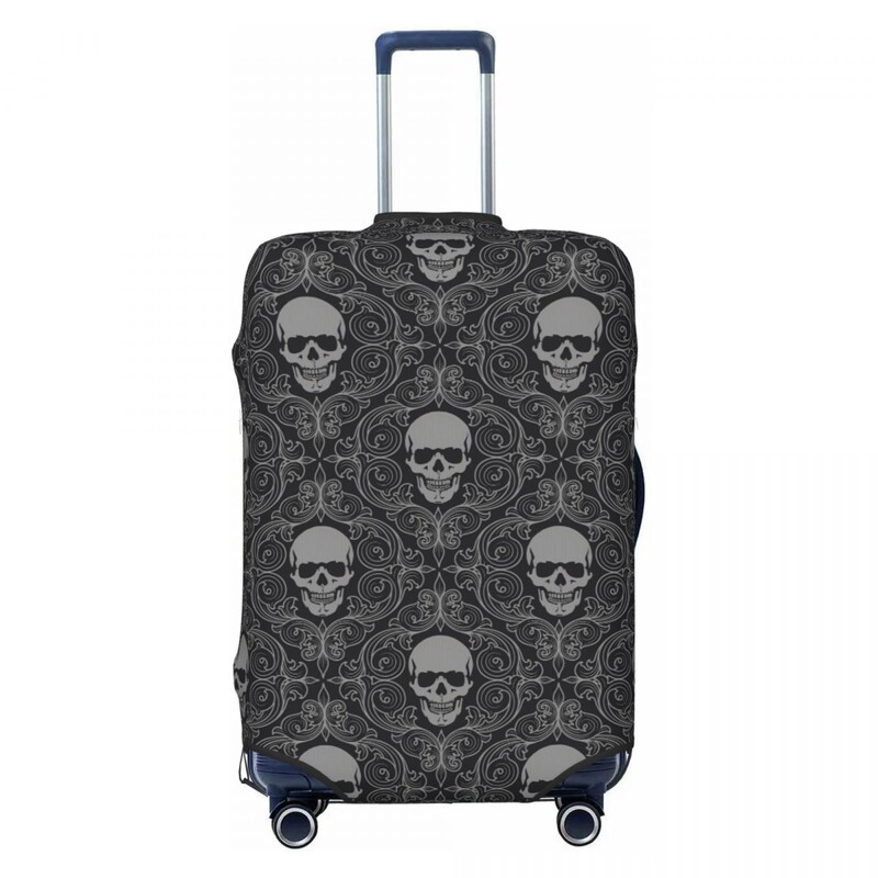 Cool Skull Doodle kufor, vintage plavba, výlet, chránič, dovolenka, zábavné puzdro na batožinu