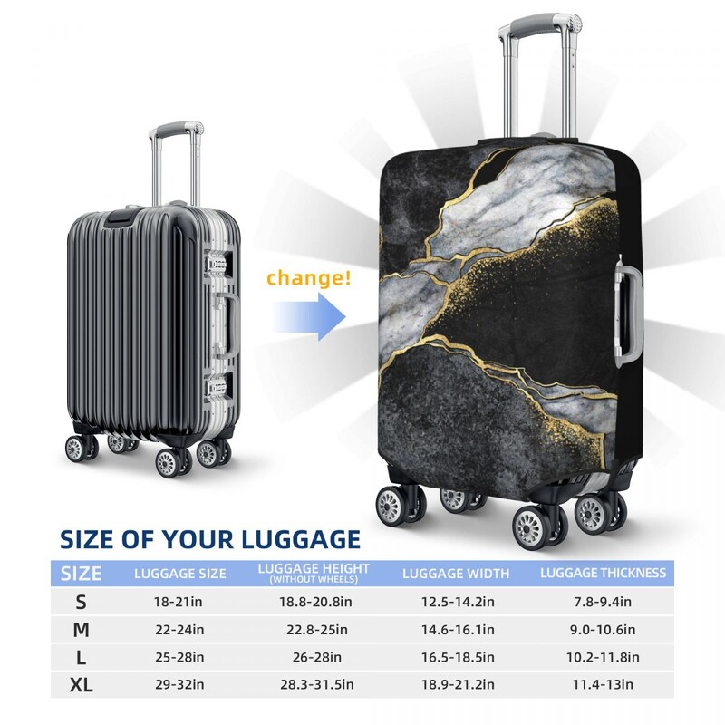 Husă valiză din mozaic din marmură Artă fluidă abstractă de lux Călătorii de zbor Materiale utile pentru bagaje Protecție