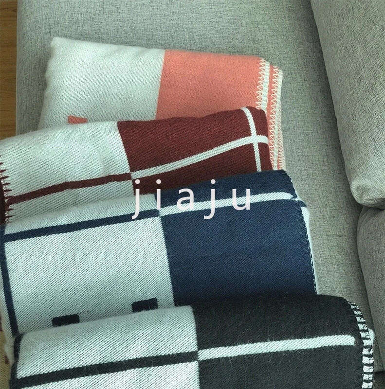 Pătură de cașmir în carouri 135x180cm Eșarfă din lână super moale, șal, iarnă, călduroasă, lux, canapea extensibilă, fleece, tricotată, pătură pelerina