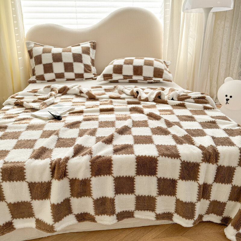 1 bucată de cafea flanel alb panda fleece moale și confortabilă pătură pentru pui de somn potrivită pentru canapea extensibilă canapea birou