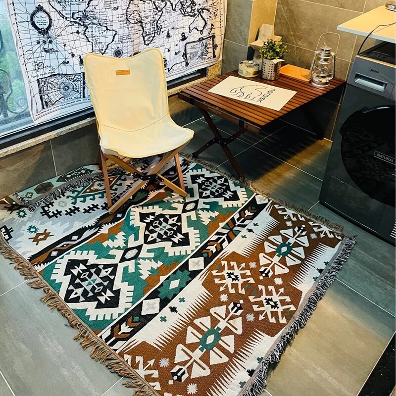 Pături vintage, tricot boem, cu ață, pătură pat canapea în carouri prosop moale pat în carouri tapiserie cuvertură de pat față de masă Cobertor