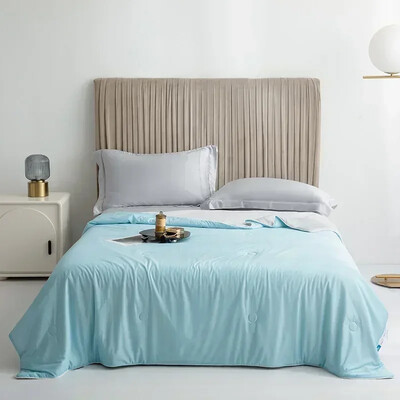 Pătură răcoritoare pentru pat Cuvertură mătăsoasă cu aer condiționat Cuvertură ușoară răcită de vară cu țesătură dublă pentru rece și răcoare