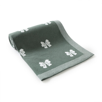 Pamut babatakaró kötött aranyos masni gyerek fiú ágy lány kiságy paplan 90*70cm újszülött rajzfilm kockás kisgyermek babakocsi pólyás puha huzatok