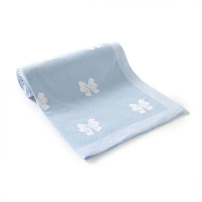 Pamut babatakaró kötött aranyos masni gyerek fiú ágy lány kiságy paplan 90*70cm újszülött rajzfilm kockás kisgyermek babakocsi pólyás puha huzatok