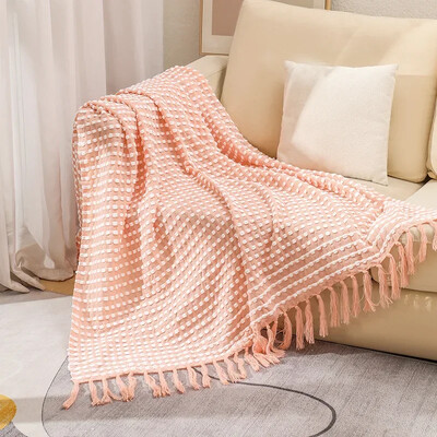 Nordic White Casual Blankets Throws Mäkké pohodlné pletené šály na pohovku, deka, obliečky na koniec postele, cestovné, hotelové, dekoratívne prehozy