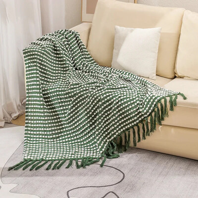 Nordic White Casual Blankets Throws Mäkké pohodlné pletené šály na pohovku, deka, obliečky na koniec postele, cestovné, hotelové, dekoratívne prehozy