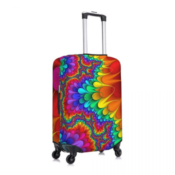 Κάλυμμα βαλίτσας Rainbow Splash Psychedelic Print Flight Business Elastic προμήθειες αποσκευών