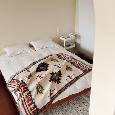 Pătură cu tema boemă de toamnă pentru decorațiuni interioare și activități în aer liber Pături în carouri pentru pat și cuverturi pentru canapea, husă de canapea