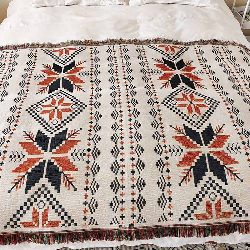 Pătură cu tema boemă de toamnă pentru decorațiuni interioare și activități în aer liber Pături în carouri pentru pat și cuverturi pentru canapea, husă de canapea