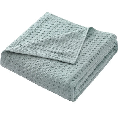 Vasaros vaflinės langinės medvilninės lovos antklodės plonos antklodės megztos lovatiesės Pagrindinis puslapis Viešbučių užtiesalai Žalios rožinės antklodės