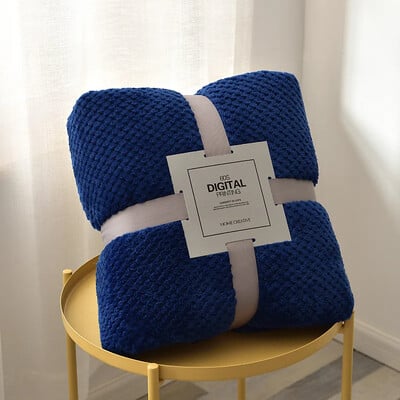 Husă de pătură din lână de corali pentru canapea extensibilă Pătură solidă super moale Pătură îngroșată Siesta Office Cuvertură de pat Yoga pentru acasă